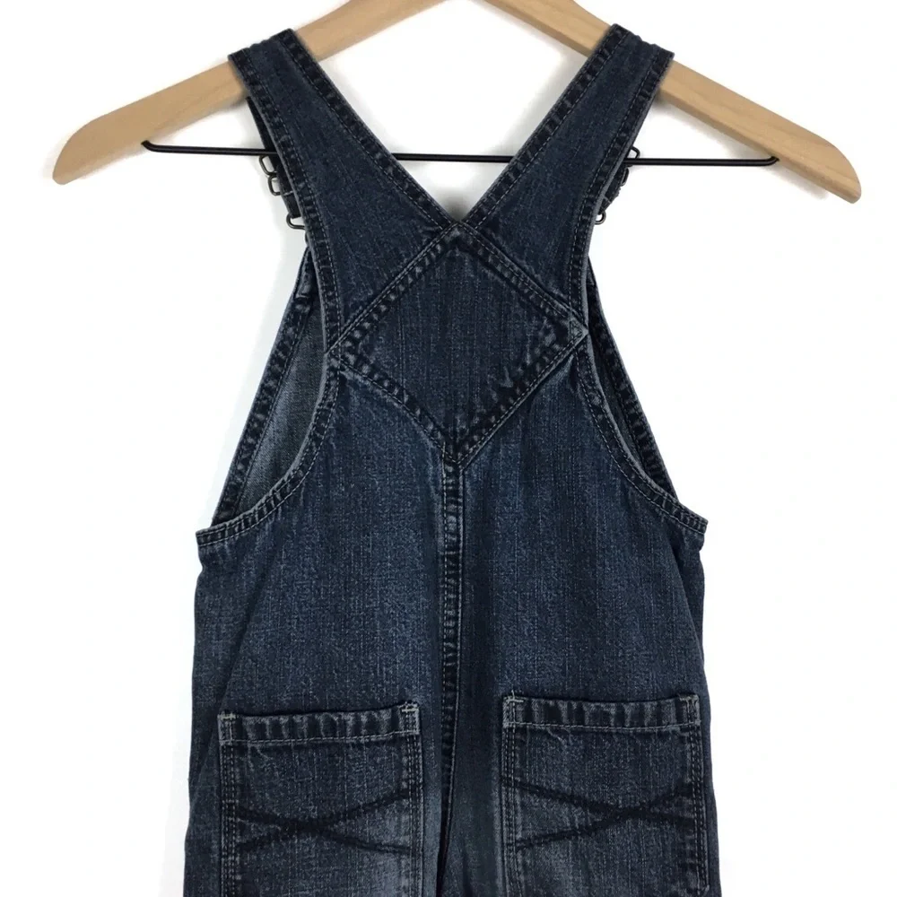 OSHKOSH Overalls Genuine Kids Long Pants Dark Wash Distressed Denim Size 4T